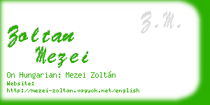 zoltan mezei business card