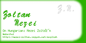 zoltan mezei business card